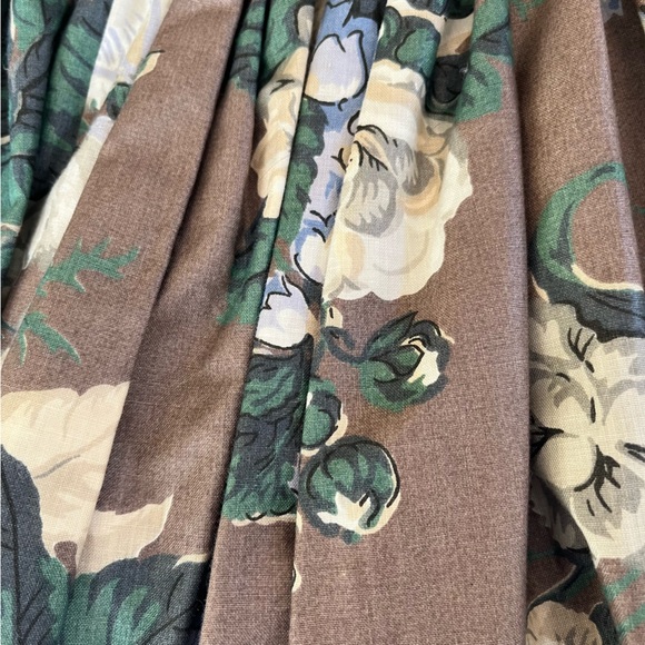 Rhonda Harness Foxy Lady Vintage Taupe/White Floral Cotton Halter Dress 8 - Picture 15 of 17